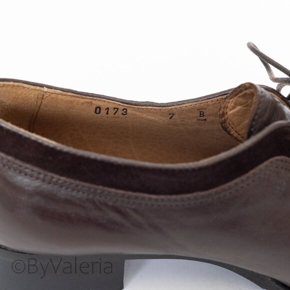 Vintage Roberto Capucci Italian Leather Women's shoes 7, Oxford Academia Office - Picture 10 of 11